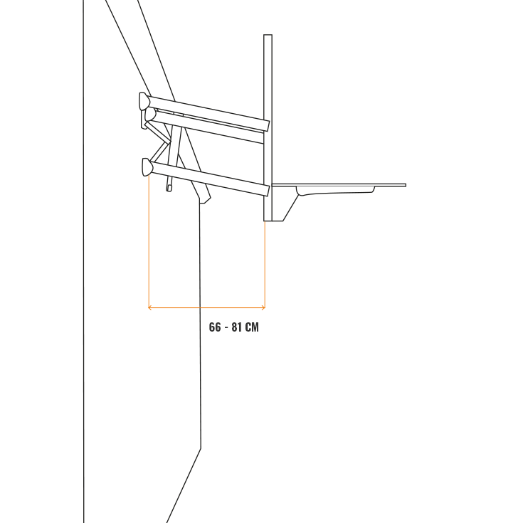 Basketballkorb Ausladung 2105