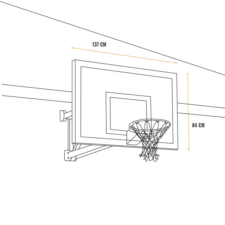 Basketballkorb Maße 2105