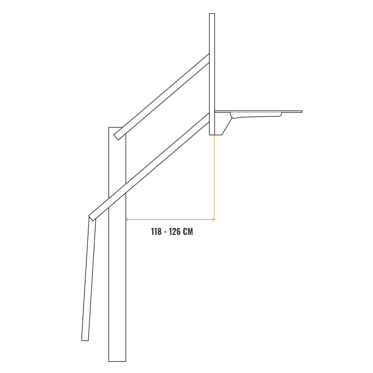 Basketballkorb Ausladung 2109